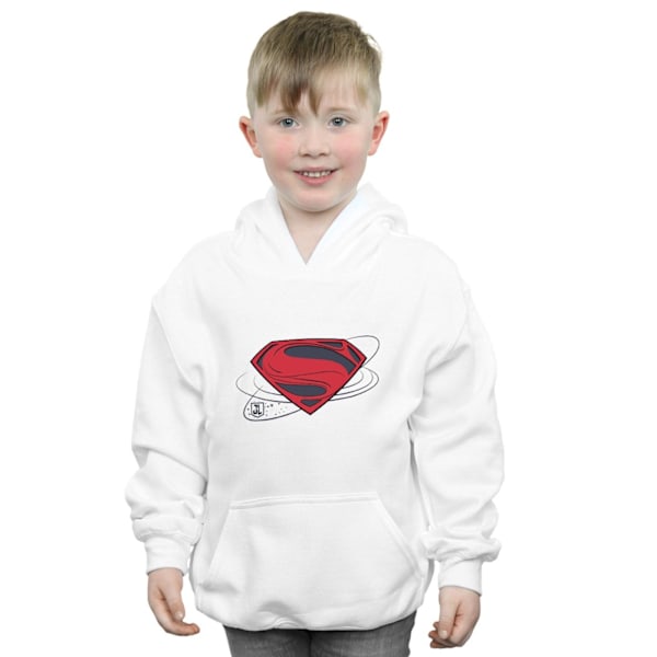 DC Comics Boys Justice League Movie Superman Logo Hoodie 5-6 år White 5-6 Years