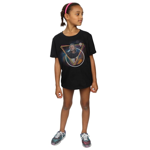 Marvel Girls Guardians Of The Galaxy Neon Ego Bomull T-shirt 9- Black 9-11 Years