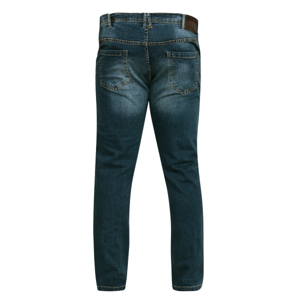 D555 Herr Ambrose King Size Konisk Passform Stretch Jeans 38XL Vint Vintage Blue 38XL
