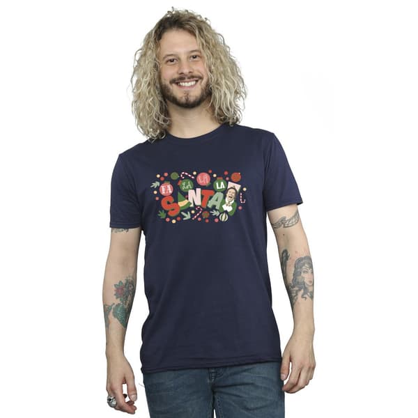 Elf Herr Santa Fa La La T-shirt S Marinblå Navy Blue S