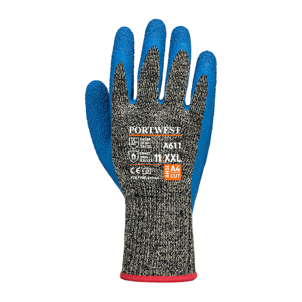 Portwest Unisex Adult Cut Resistant Liner Gloves XL Svart/Blå Black/Blue XL