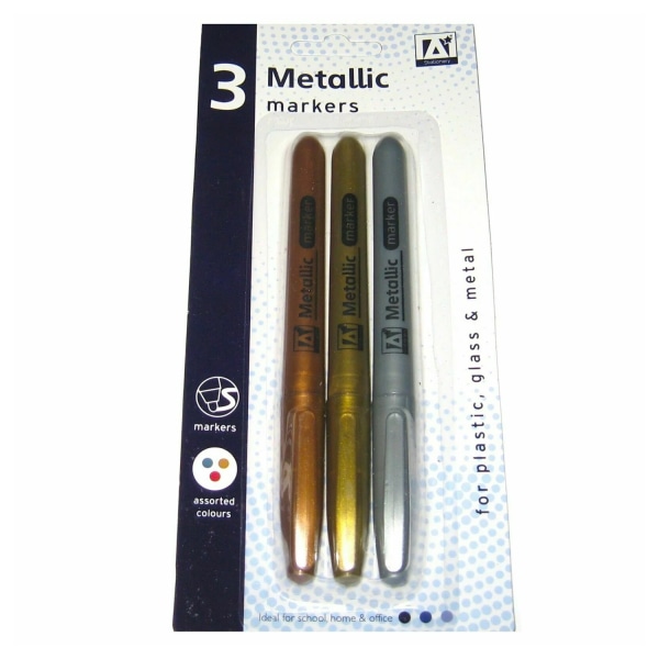 Anker Metallic Marker (Pack med 3) One Size Flerfärgad Multicoloured One Size