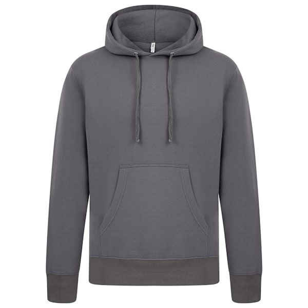 Casual Classics Herr Ringspun Bomullshoodie XXL Kolgrå Charcoal XXL