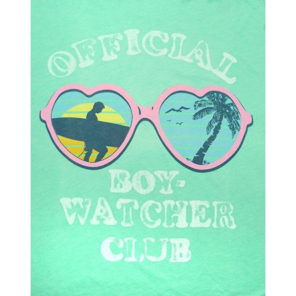 Junk Food Womens/Ladies Boy Watcher Club T-Shirt XL Lagoon Green Lagoon Green XL