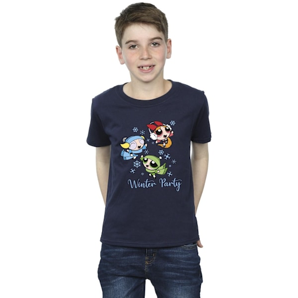 Powerpuff Girls Boys Girls Vinterfest T-shirt 12-13 år Navy Blue 12-13 Years