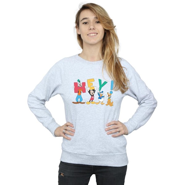 Disney Womens/Ladies Mickey Mouse Friends Hey Sweatshirt M Spor Sports Grey M