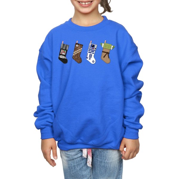 Star Wars Girls Julstrumpor Sweatshirt 12-13 År Roya Royal Blue 12-13 Years