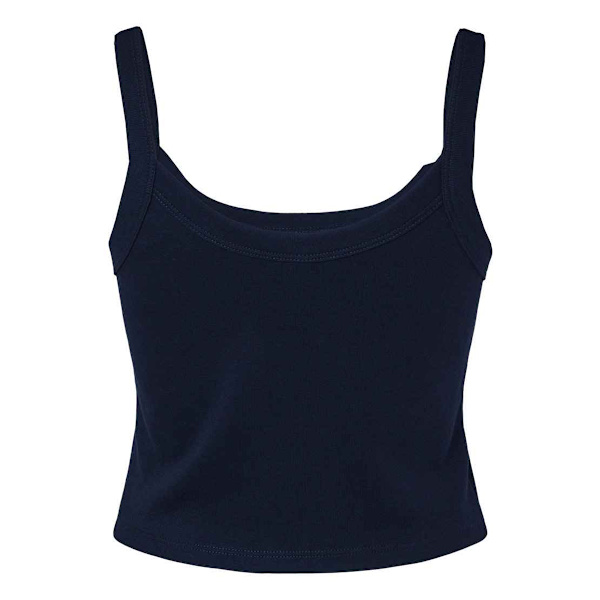 Bella + Canvas Dam/Damer Micro-Rib Spaghettiband Linne Solid Navy Blend 22 UK - 24 UK