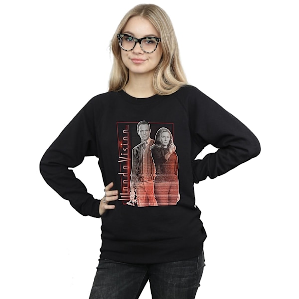 Marvel Dam/Kvinnor WandaVision Interference Pose Sweatshirt M Black M