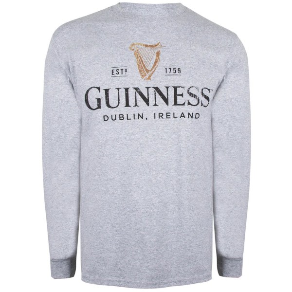 Guinness Herr Harp Marl Långärmad T-shirt S Sports Grey Marl Sports Grey Marl S