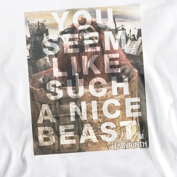 Labyrinth Unisex Vuxen Nice Beast Sweatshirt M Vit White M