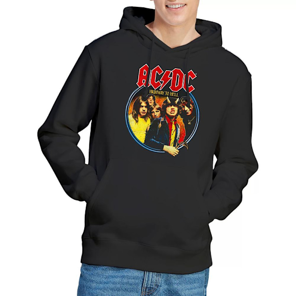 AC/DC Herr Highway To Hell Emblem Hoodie M Svart Black M