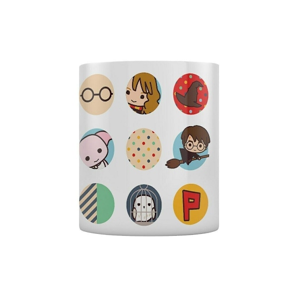 Harry Potter Chibi Cirklar Mugg En Storlek Vit White One Size
