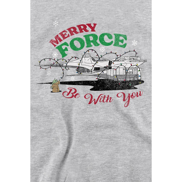 Star Wars: The Mandalorian Unisex Vuxen Merry Force Be With You Sport Heather S