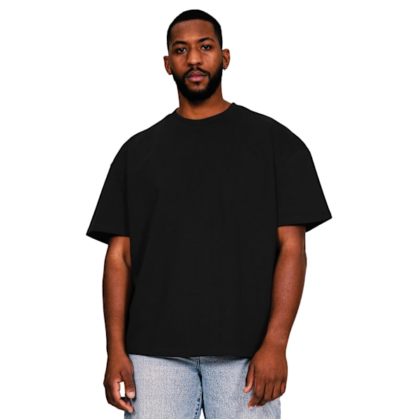 Casual Classics Unisex Vuxen Supreme Kammad Bomull Ekologisk Over Black 5XL
