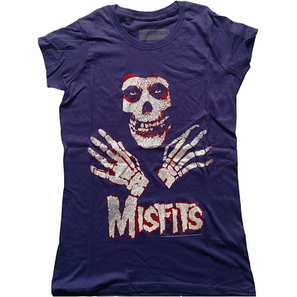 Misfits Dam/Kvinnor Händer Bomull T-Shirt S Lila Purple S