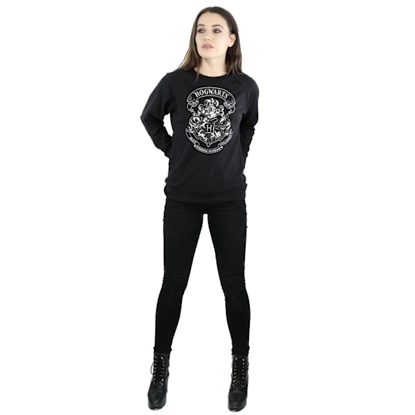 Harry Potter Dam/Damer Hogwarts Crest Sweatshirt L Svart Black L