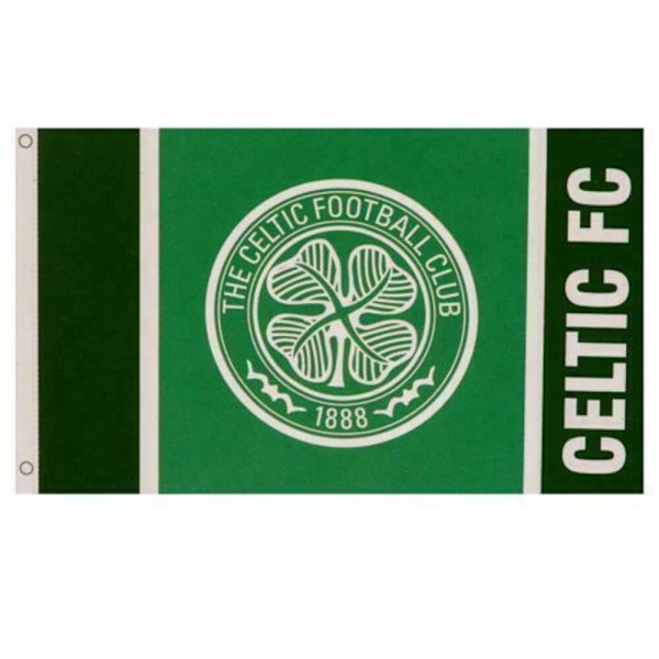 Celtic FC Wordmark Flag One Size Grön/Vit Green/White One Size