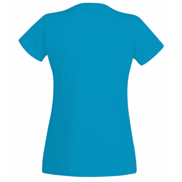 Womens/Ladies Value Fitted Short Sleeve Casual T-Shirt Large Cy Cyan Large