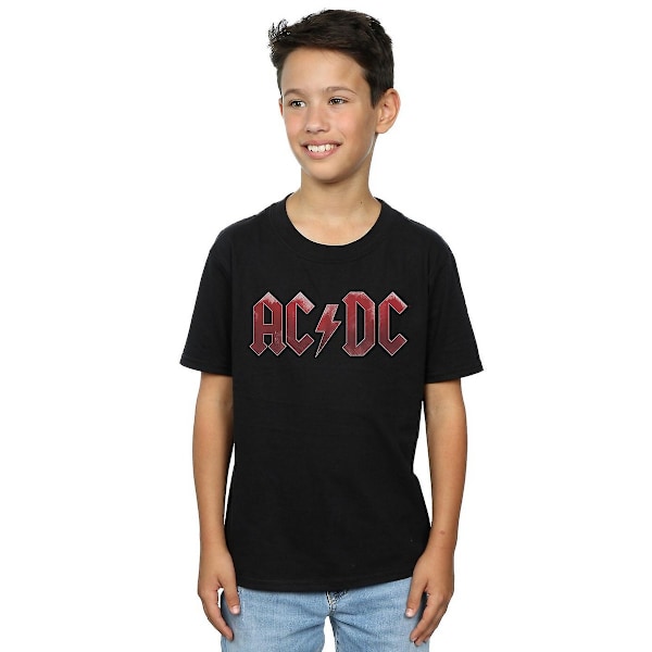 AC/DC Pojkar Ice Logo Bomulls T-shirt 7-8 År Svart Black 7-8 Years