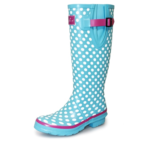 Lunar Dam/Dam Polka Dot Wellington Boots 5 UK Pale Blue/W Pale Blue/White/Pink 5 UK