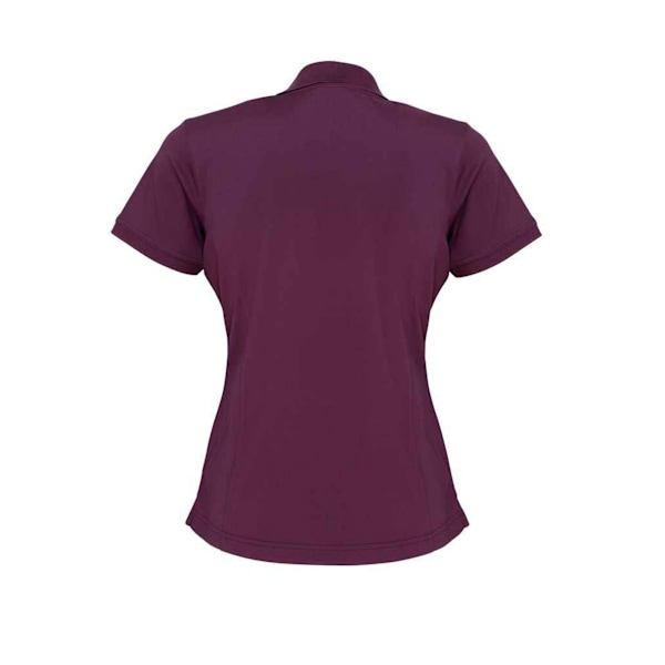 Premier Dam/Dam Coolchecker Pique Poloskjorta 10 UK Aubergine Aubergine 10 UK