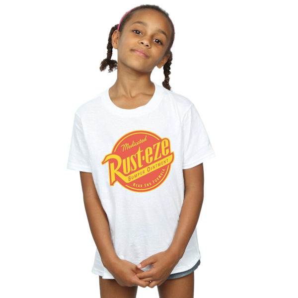 Disney Girls Cars Rust-Eze Logo Bomull T-shirt 5-6 år Vit White 5-6 Years