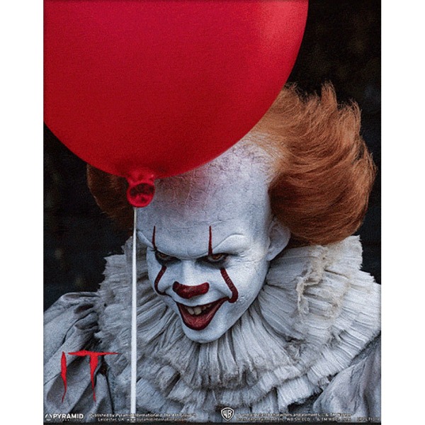 Det 3D Pennywise Print 25cm x 20cm Svart/Rött/Vit Black/Red/White 25cm x 20cm