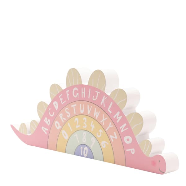 Petit Cheri Dinosaurieplatta - Bokstäver & Siffror One Size Rosa Pink One Size