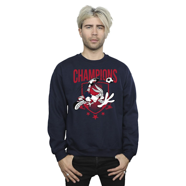 Looney Tunes Herr Bugs Bunny Champions Sweatshirt S Marinblå Navy Blue S