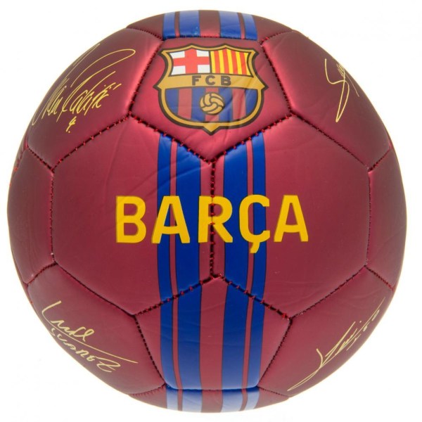 FC Barcelona printed signatur fotboll One Size Röd/Blå Red/Blue One Size