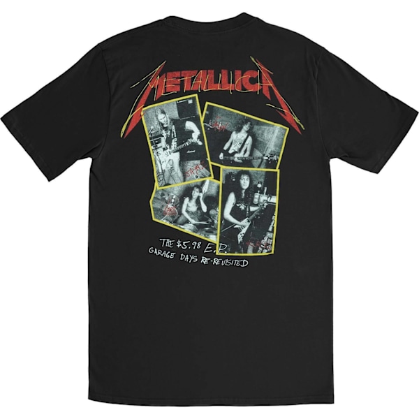 Metallica Unisex Adult Garage Photograph T-Shirt L Svart/Gul Black/Yellow L