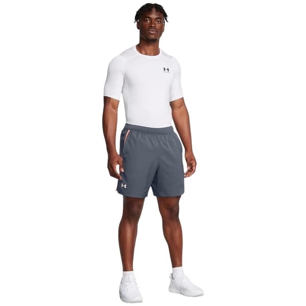 Under Armour Herr Launch Texturerade Sweatshorts L Grå Grey L