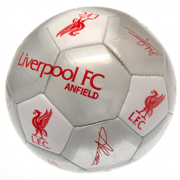 Liverpool FC Signature Metallic Football 5 Silver/Vit/Röd Silver/White/Red 5