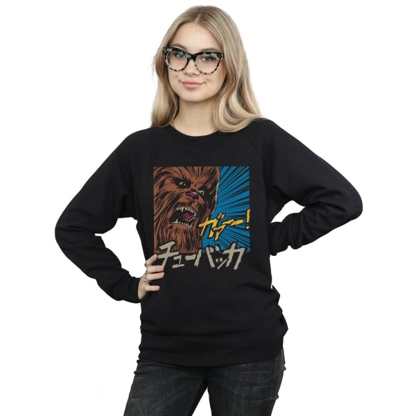 Star Wars Dam/Kvinnor Chewbacca Roar Pop Art Sweatshirt XL Bl Black XL