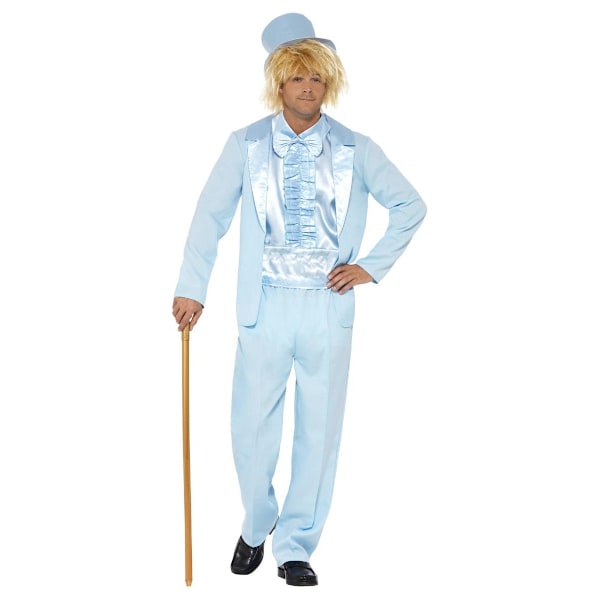 Smiffys Herr 90-tals Dum Tuxedo Kostymset L Blå Blue L