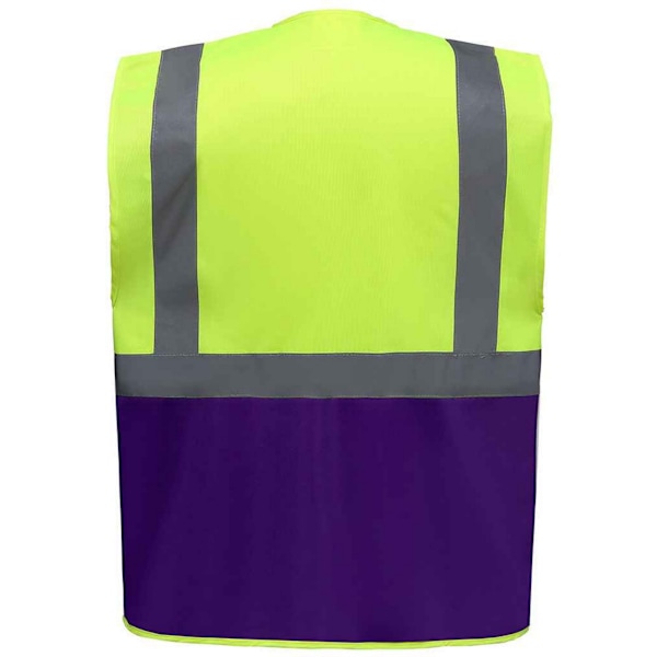 Yoko Unisex Vuxen Executive Hi-Vis Väst M Gul/Lila Yellow/Purple M