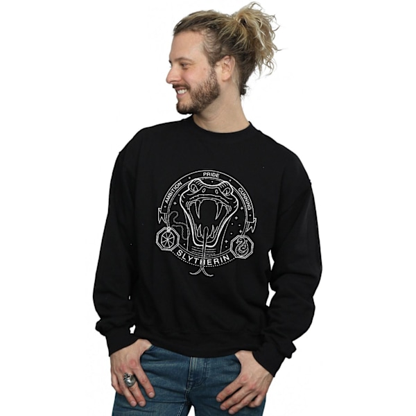 Harry Potter Herr Slytherin Sweatshirt XL Svart Black XL