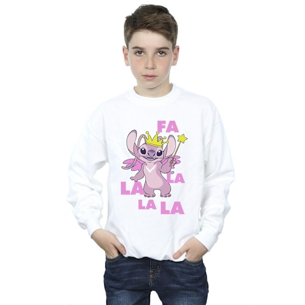 Disney Boys Lilo & Stitch Angel Fa La La Sweatshirt 5-6 år W White 5-6 Years