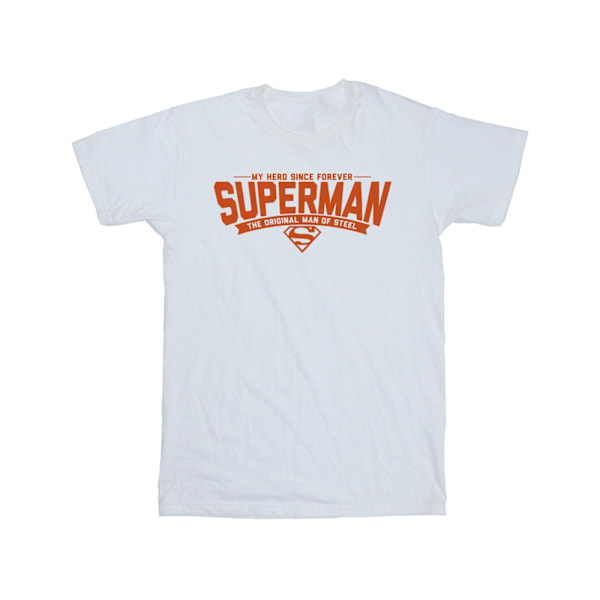 DC Comics Girls Superman Hero Dad Bomull T-shirt 7-8 år Vit White 7-8 Years