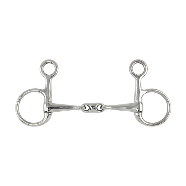 Shires Lozenge Häst Hängande Kindbett Snaffle Bit 5.5in Silver Silver 5.5in