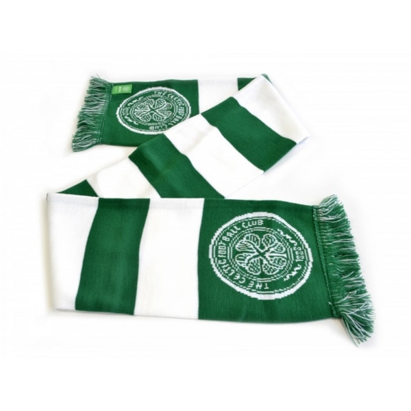 Celtic FC Official Bar Jacquard Scarf One Size Grön/Vit Green/White One Size
