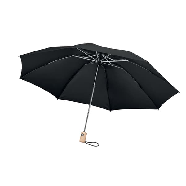 MidOcean Leeds Bambu 190T Hopfällbart Paraply One Size Svart Black One Size