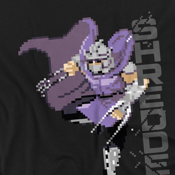 Teenage Mutant Ninja Turtles Herr Arcade Shredder Retro T-Shirt Black 4XL