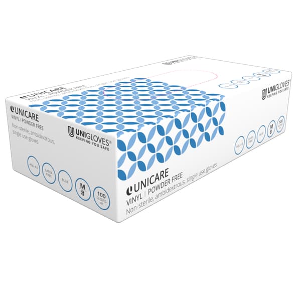Engångsvinylhandske puderfri klarblå stor 100-pack en storlek One Colour One Size