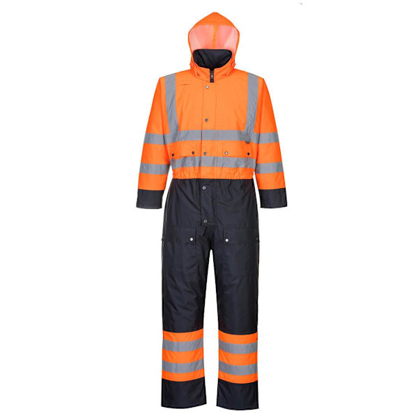 Portwest Unisex Adult Contrast Hi-Vis Säkerhetsoverall 4XL Orang Orange/Navy 4XL