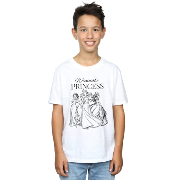 Disney Princess Boys Wannabe Princess T-shirt 12-13 år Vit White 12-13 Years