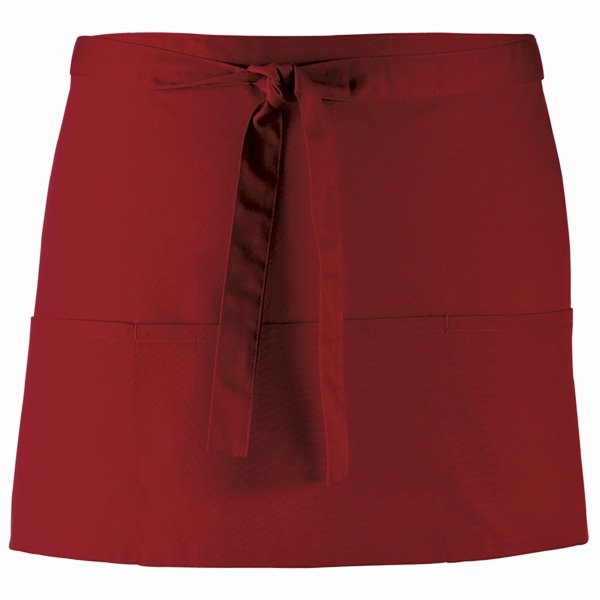 Premier Damer/Damfärger 3-ficksförkläde/arbetskläder (Pack o Burgundy One Size