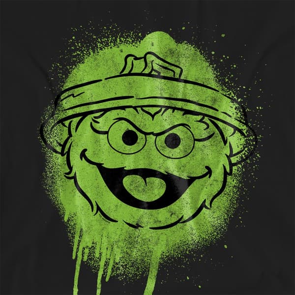 Sesamgatan Dam Spray Ansikte Oscar The Grouch Graffiti Black S