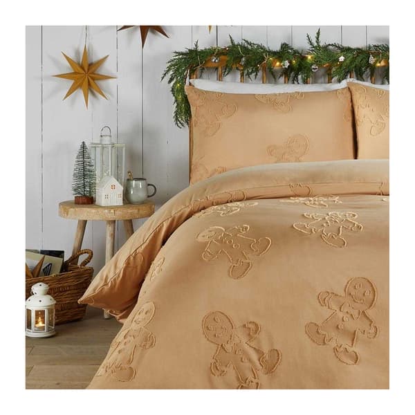Duvet Day Ginger Bread Vändbart Mjukt Tuftat Påslakan Ginger King